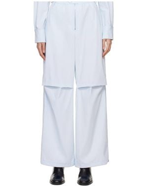 Dion Lee Flight Panelled Straight-Leg Trousers - White