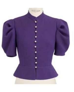 Dior Fitted Short-Sleeved Jacket - Purple