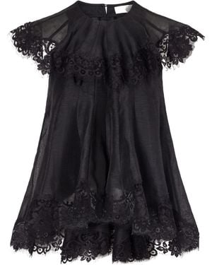 Zimmermann Lace-Trimmed Voile Blouse - Black