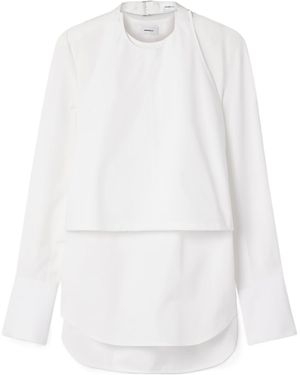 Wardrobe NYC Layered Buckle-Strap Blouse - White