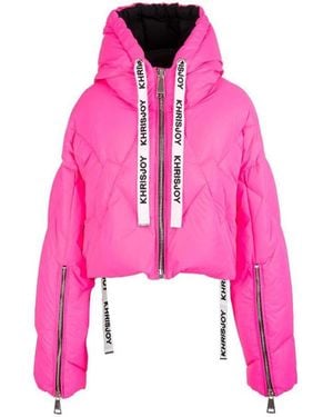 Khrisjoy Cropped Puffer Jacket - Pink