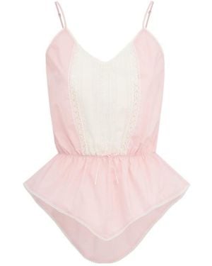 MSGM Lace Tank Top - Pink