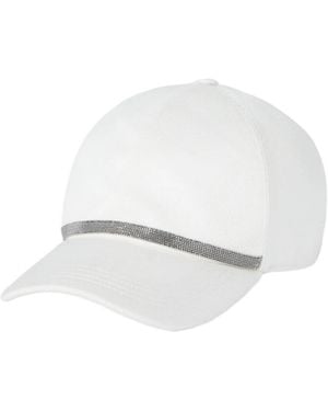 Brunello Cucinelli Monili Detailed Curved Peak Cap - White