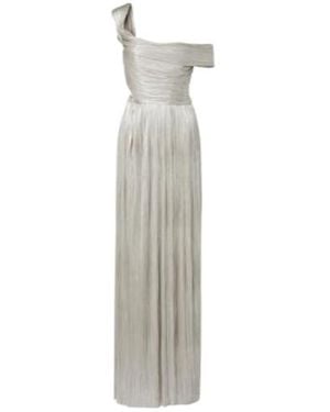 Maria Lucia Hohan Serene Asymmetric Silk Mousseline Gown - White