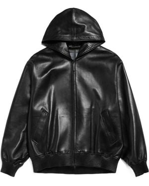 Balenciaga Short Hooded Coat - Black