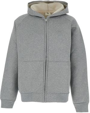 Autry Zipped Logo Embroidered Hoodie - Grey