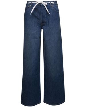 A.P.C. Drawstring Wide Leg Jeans - Blue