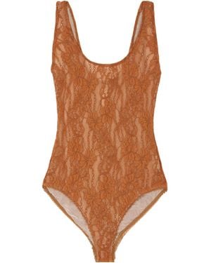 Zimmermann Lace Bodysuit - Brown