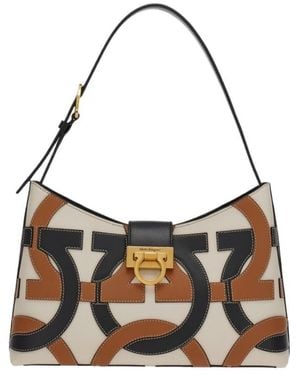 Ferragamo Logo Shoulder Bag - Multicolor