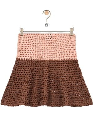 Loewe Mini Skirt - Brown
