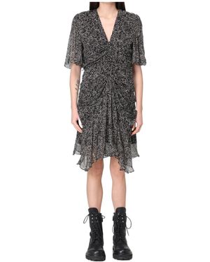 Isabel Marant Isabel Marant Étoile Short Sleeve V-Neck Dress - Black