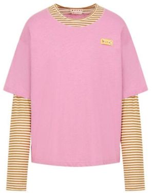 Marni Layered T-Shirt - Pink