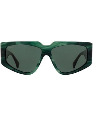 Max Mara Geometric Frame Sunglasses - Green
