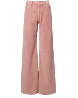 7 For All Mankind Lotta Cotton Corduroy Wide-Leg Trousers - Pink