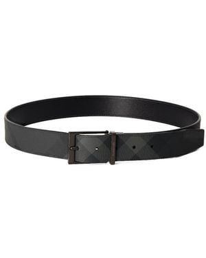 Burberry Classic Plaid Belt - White