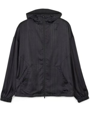 Y-3 3-Striped Hooed Jacket - Black