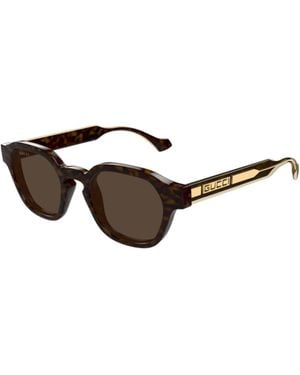Gucci Round Frame Sunglasses - Metallic