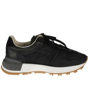 Maison Margiela Side Quilt Detailed Sneakers - Black