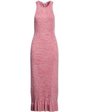Ganni Slimfit Sleeveless Knit Dress - Pink