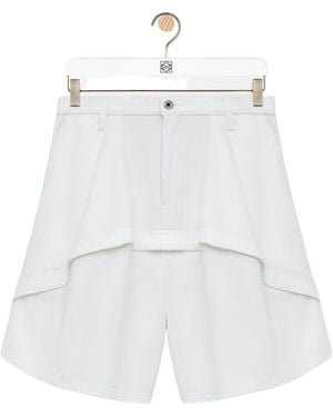 Loewe Asymmetrical Panelled Shorts - White