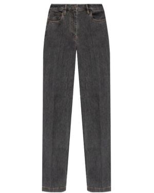 Etro Pegaso Embroidered Jeans - Gray