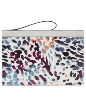 Fendi Ff Medium Flat Wallet - Blue