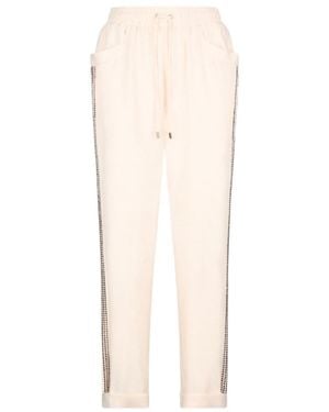 Liu Jo Side Detail Pants - Natural
