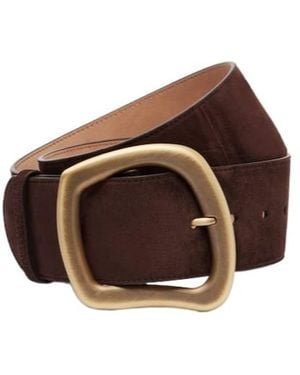 Gabriela Hearst Simone Large Suede Belt - Brown