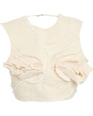 Jacquemus Sleeveless Solid-Colored Cropped Top - Natural