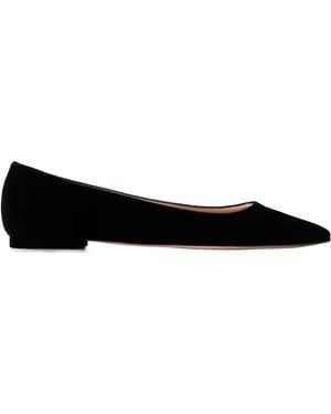 Gianvito Rossi Velvet Ballet Flats - Black