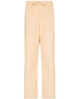 Tekla Drawstring Poplin Pyjama Bottoms - Natural
