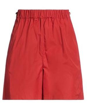 Max Mara Elastic-Waist Wide-Leg Shorts - Red
