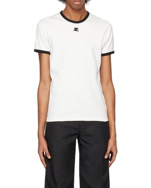 Courreges Logo-Patch T-Shirt - White