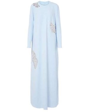 Safiyaa Naima Embellished Crêpe Gown - Blue