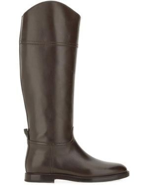 Brunello Cucinelli Zip Detailed Boots - Brown