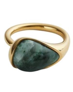 Bottega Veneta Small Drop Marble Ring - Green