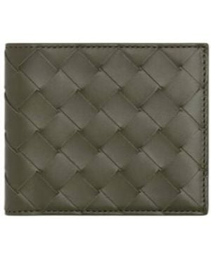 Bottega Veneta Intrecciato Bi-Fold Wallet - Green