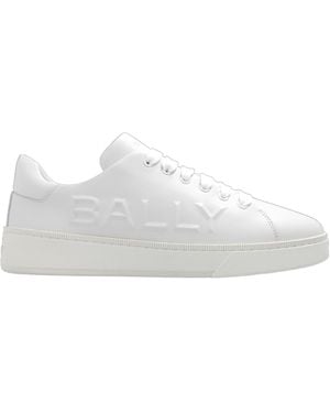 Bally Round Toe Lace-Up Sneakers - White
