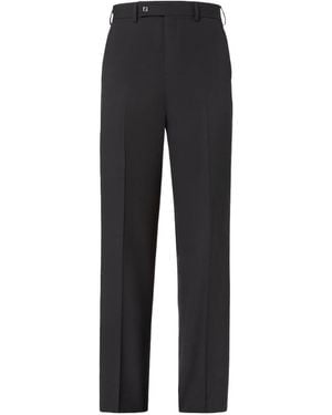 Fendi Tailored Straight-Leg Trousers - Black