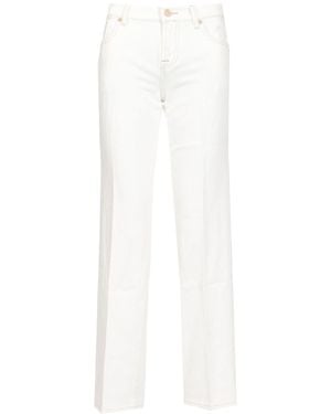 7 For All Mankind Straight Leg Calie Pants - White