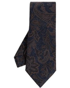 Etro Pointed-Tip Tie - Blue