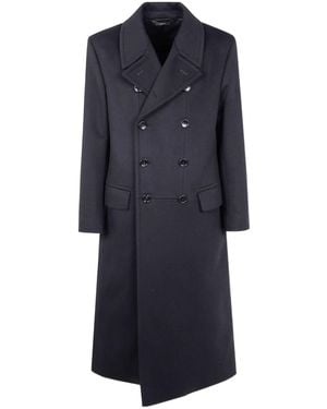 Tom Ford Double-Breasted Long Coat - Blue