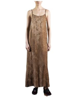Uma Wang Thinstrap Maxi Dress - Brown