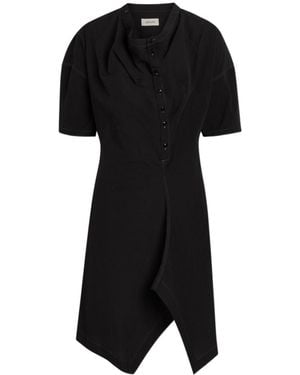 Lemaire Asymmetrical Button Dress - Black