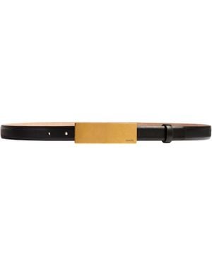 KHAITE Berlin Belt Calf Leather Bos Taurus E Braces - White