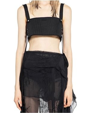 Ann Demeulemeester Mini Tight-Fitting Vest - Black