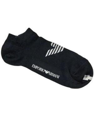 Emporio Armani Logo Knitted Socks - Black