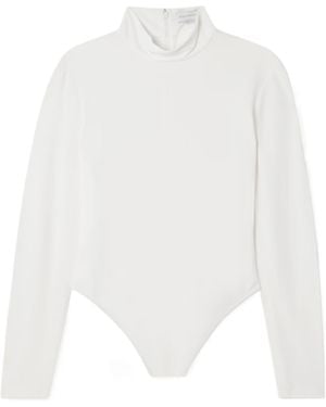 Stella McCartney Crepe De Chine Turtleneck Bodysuit - White