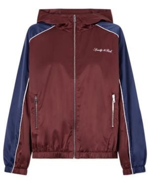 Sporty & Rich Logo-Embroidered Shell Jacket - Purple