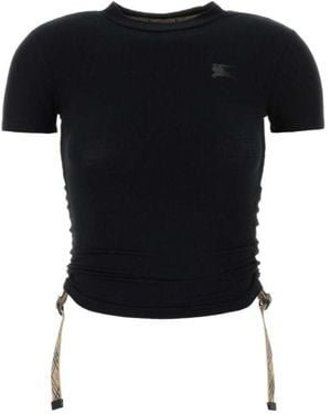Burberry Avery Drawstring T-Shirt - Black